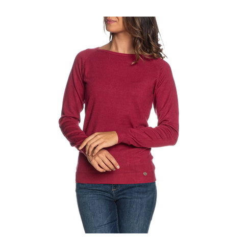 Yes Zee Maglia Maglia Donna a barchetta tinta unita Ciclamino - Francavilla Moda